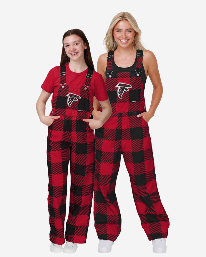 Atlanta Falcons Youth Plaid Bib Overalls FOCO - FOCO.com