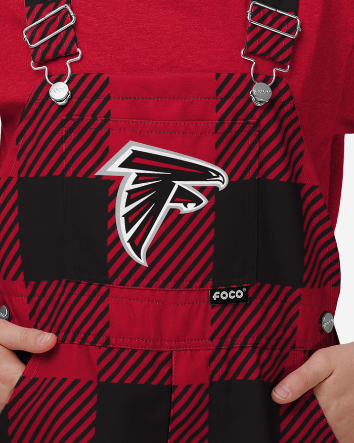 Atlanta Falcons Youth Plaid Bib Overalls FOCO - FOCO.com