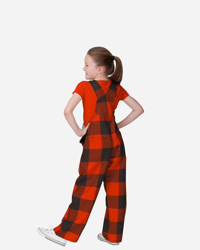 Cleveland Browns Buffalo Youth Plaid Bib Overalls FOCO - FOCO.com