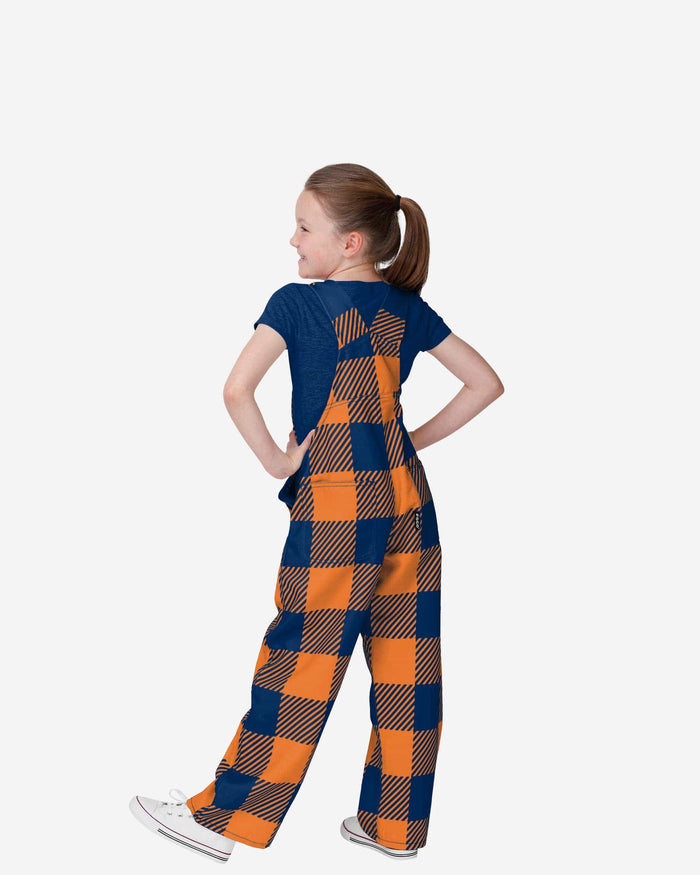 Denver Broncos Youth Plaid Bib Overalls FOCO - FOCO.com