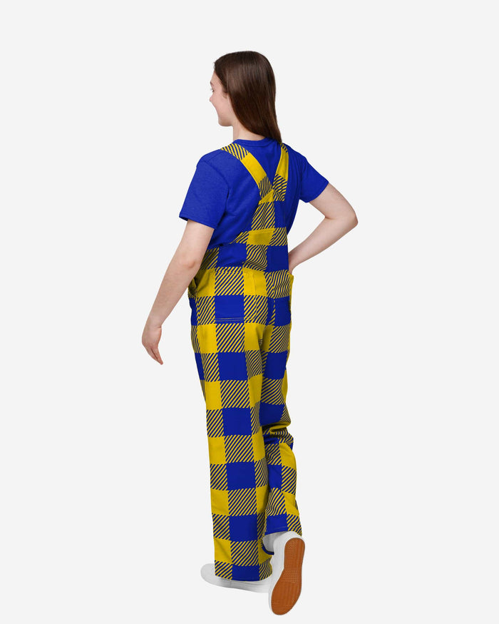 Los Angeles Rams Buffalo Youth Plaid Bib Overalls FOCO - FOCO.com