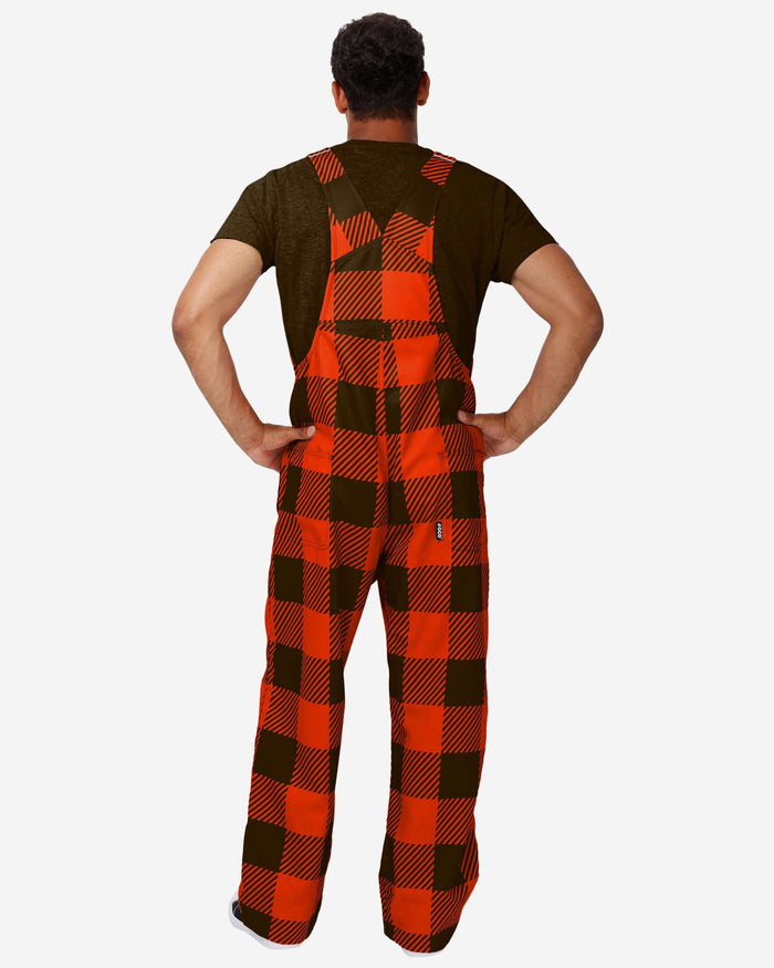 FOCO Cleveland Browns Mens Plaid Bib Overalls, Mens Size: L