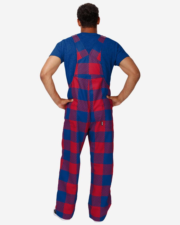 New York Giants Mens Plaid Bib Overalls FOCO - FOCO.com