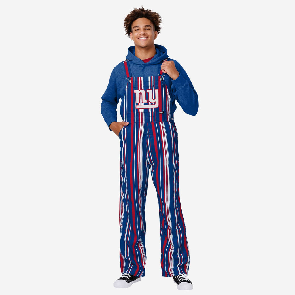 New York Giants Mens Hyper Stripe Bib Overalls FOCO S - FOCO.com