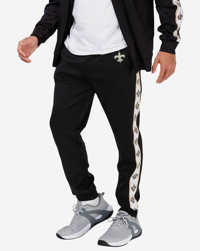 New Orleans Saints Stripe Logo Track Pants FOCO S - FOCO.com