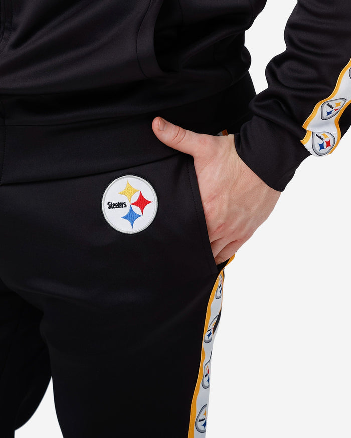 Pittsburgh Steelers Stripe Logo Track Pants FOCO - FOCO.com
