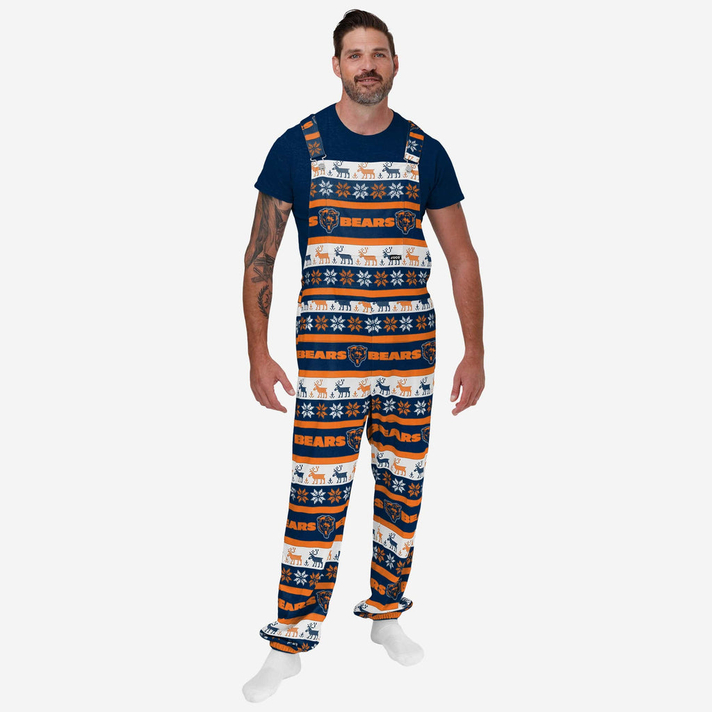 Chicago Bears Mens Ugly Home Gating Bib Overalls FOCO S - FOCO.com