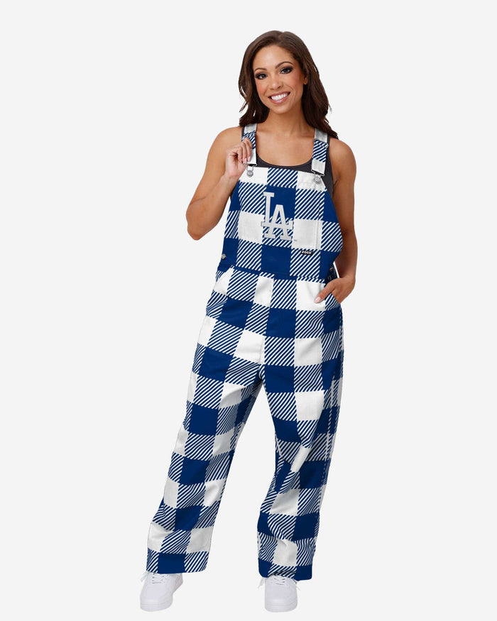 FOCO Denver Broncos Womens Plaid Bib Overalls, Size: M