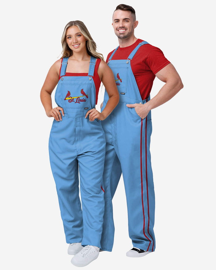 St Louis Cardinals Powder Blue Womens Big Logo Bib Overalls FOCO - FOCO.com