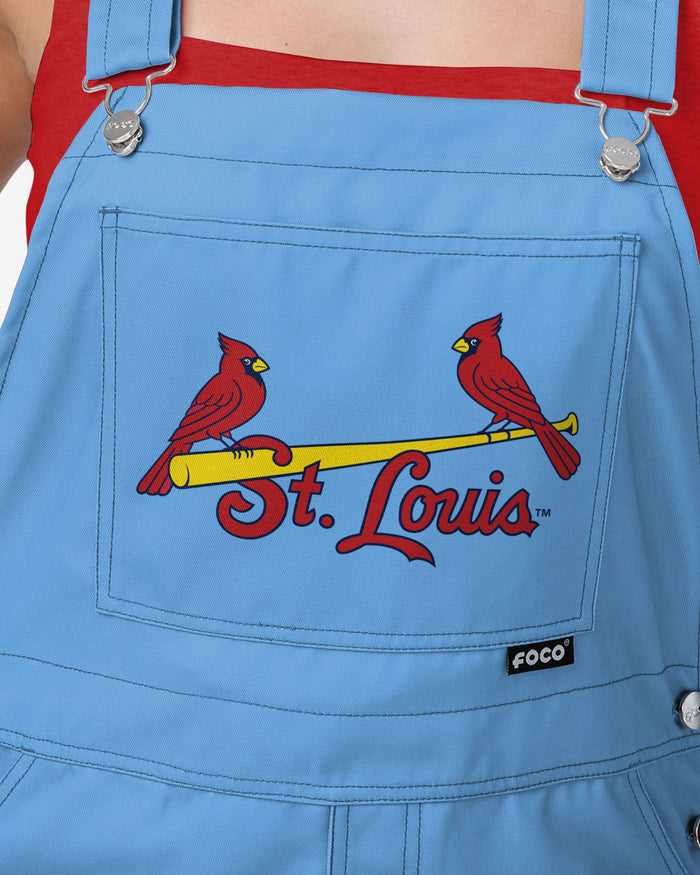 St Louis Cardinals Powder Blue MLB Mens Big Logo Bib Overalls