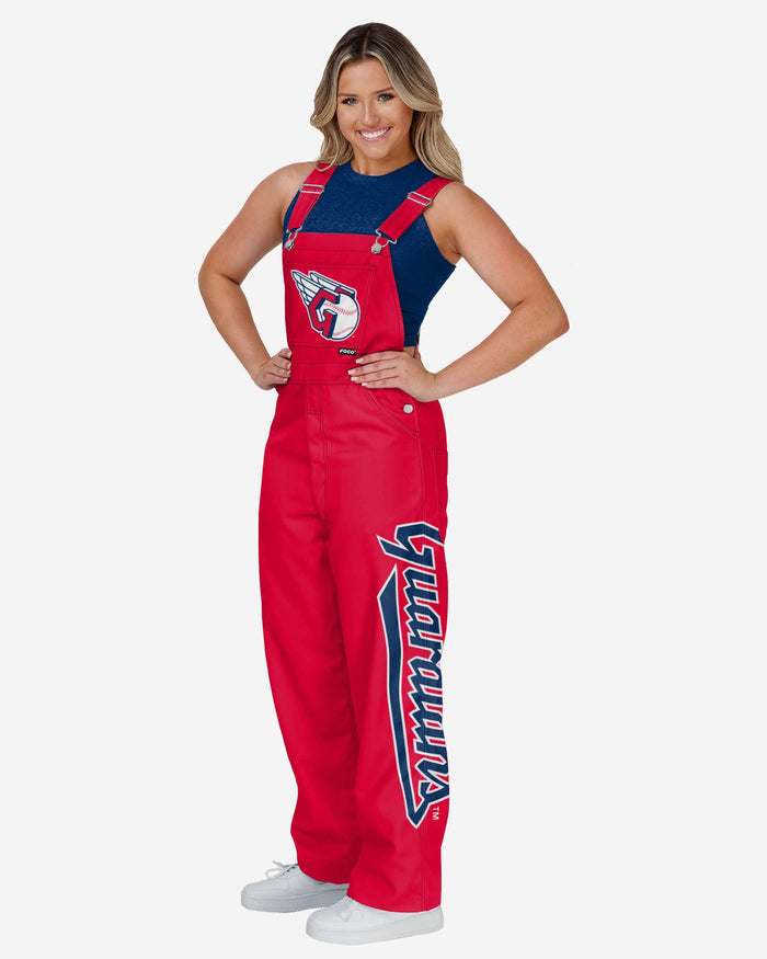 Cleveland Guardians Womens Big Logo Bib Overalls FOCO XS - FOCO.com