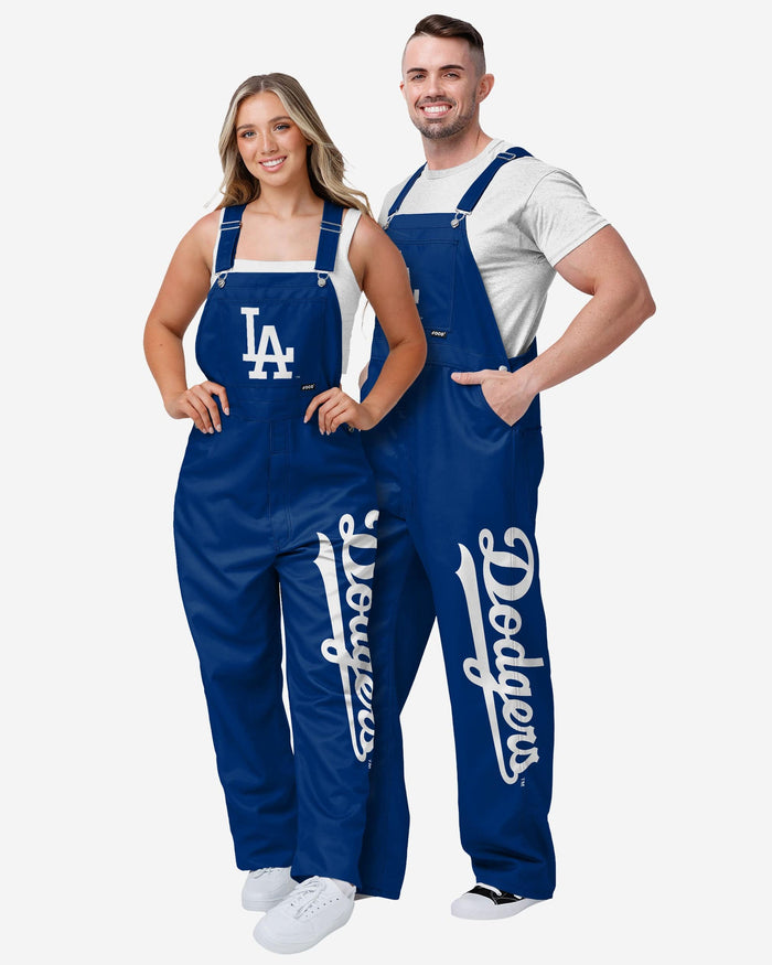 Los Angeles Dodgers Womens Big Logo Bib Overalls FOCO - FOCO.com