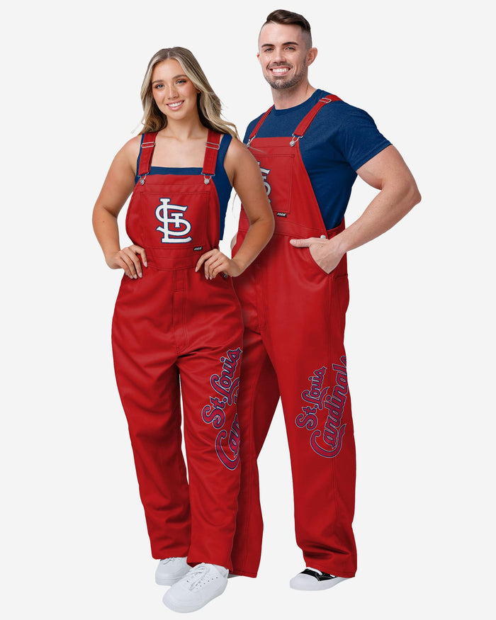 St Louis Cardinals Womens Big Logo Bib Overalls FOCO - FOCO.com