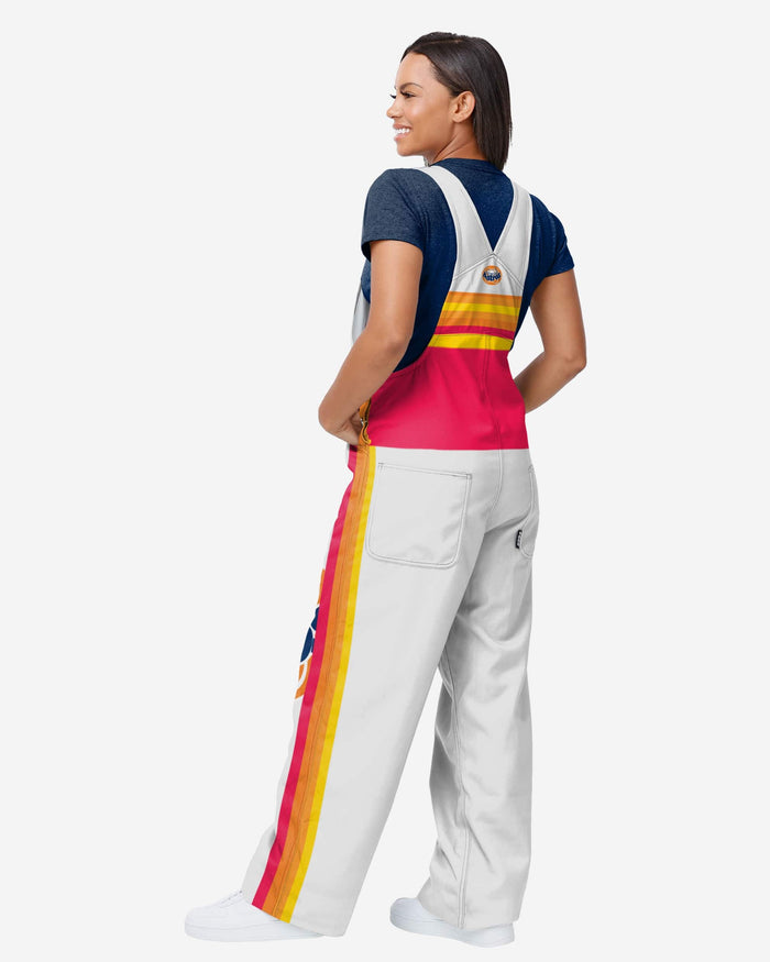 Houston Astros Womens Throwback Stripe Thematic Bib Overalls FOCO - FOCO.com