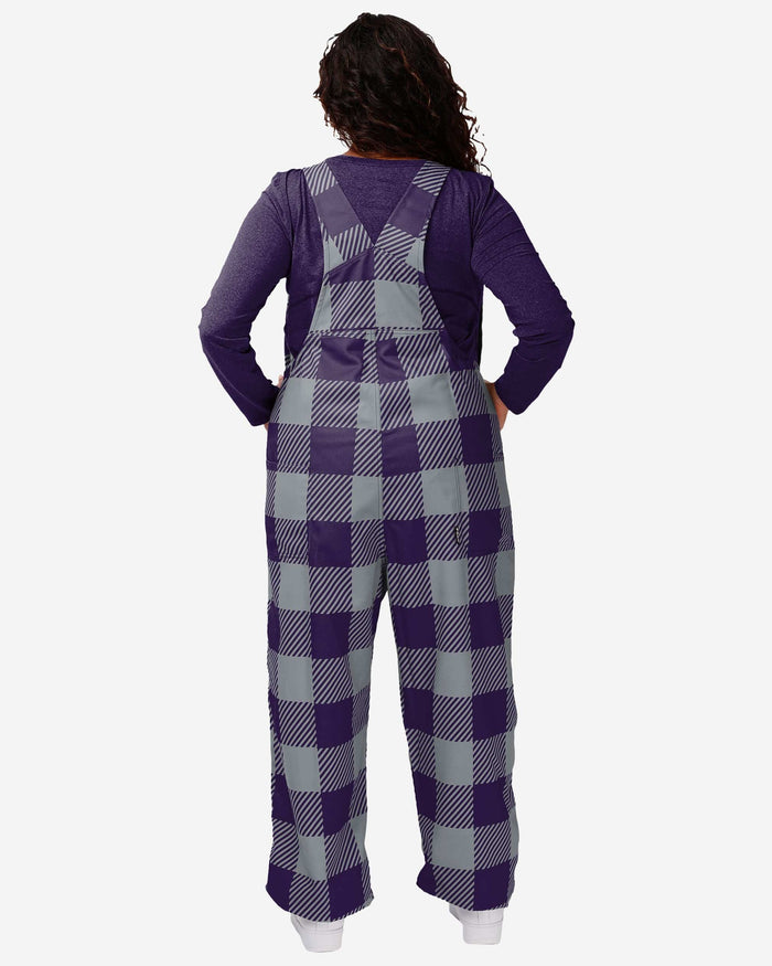 Kansas State Wildcats Womens Plaid Bib Overalls FOCO - FOCO.com