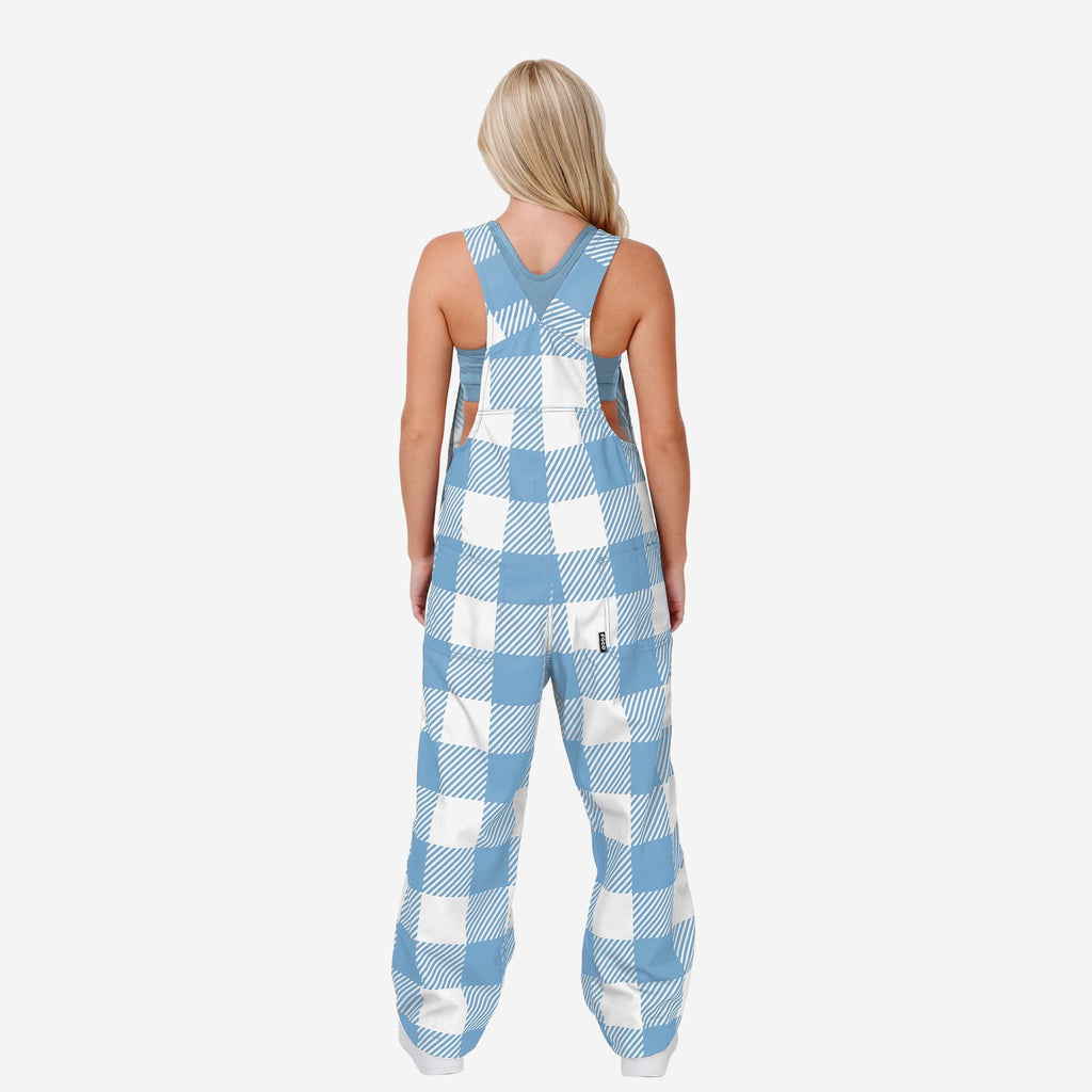 North Carolina Tar Heels Womens Plaid Bib Overalls FOCO