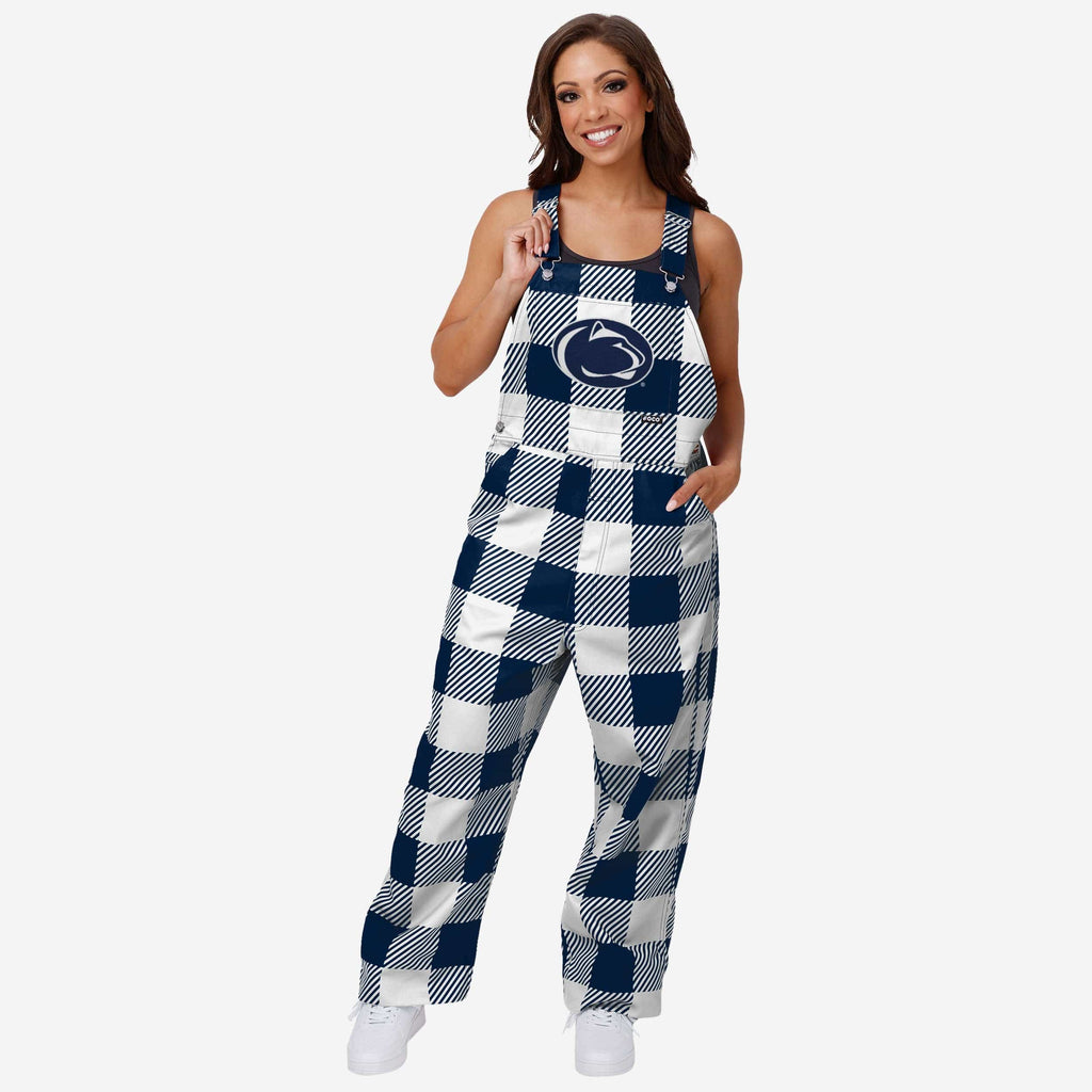 Penn State Nittany Lions Womens Plaid Bib Overalls FOCO