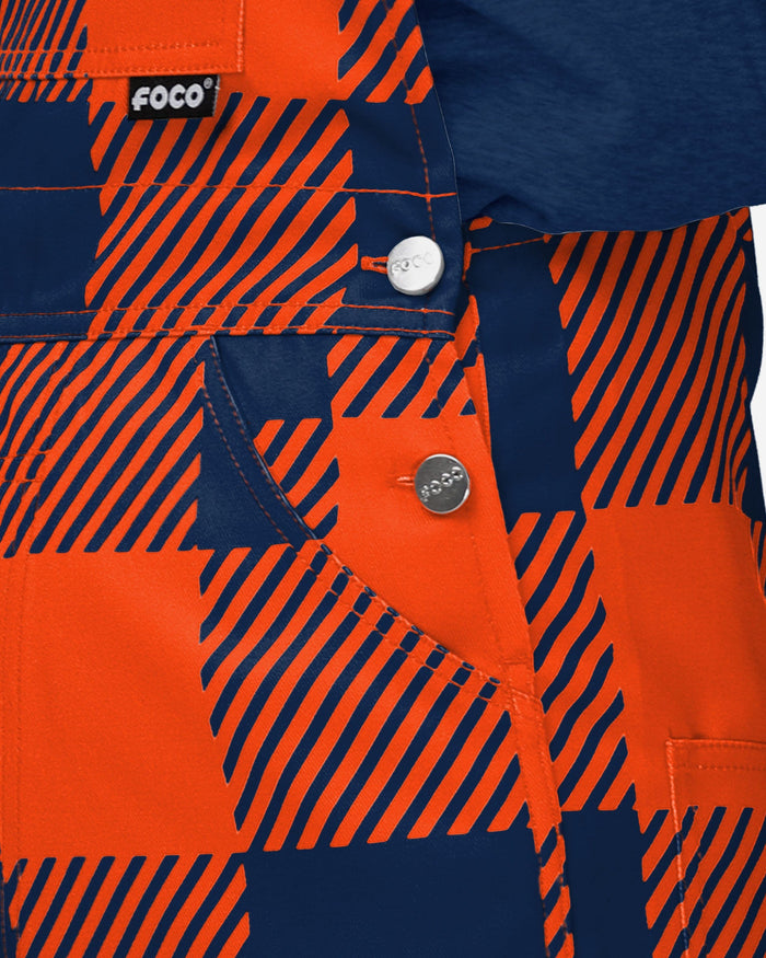 Virginia Cavaliers Womens Plaid Bib Overalls FOCO - FOCO.com