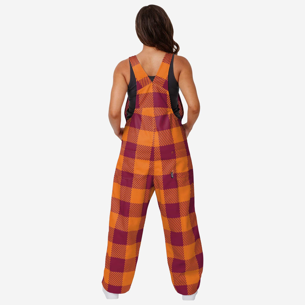 Virginia Tech Hokies Womens Plaid Bib Overalls FOCO