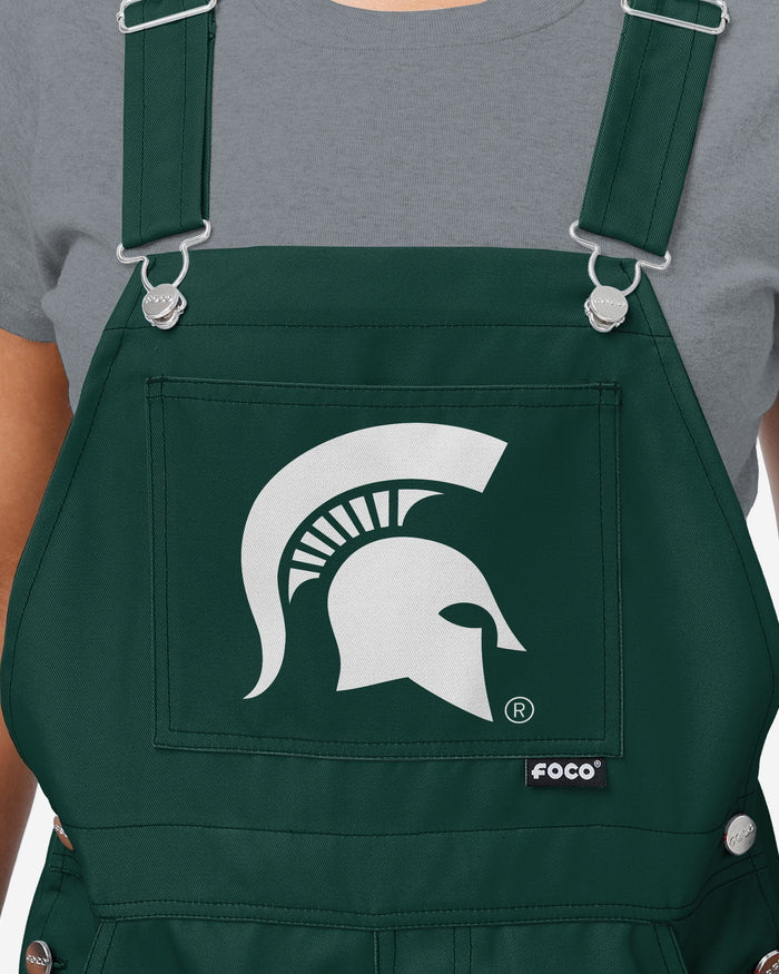 Michigan State Spartans Womens Big Logo Bib Overalls FOCO - FOCO.com