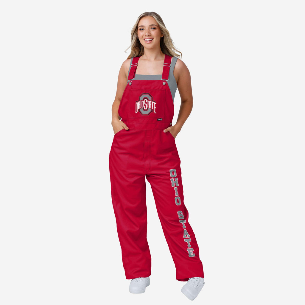 Ohio State Buckeyes Womens Big Logo Bib Overalls FOCO