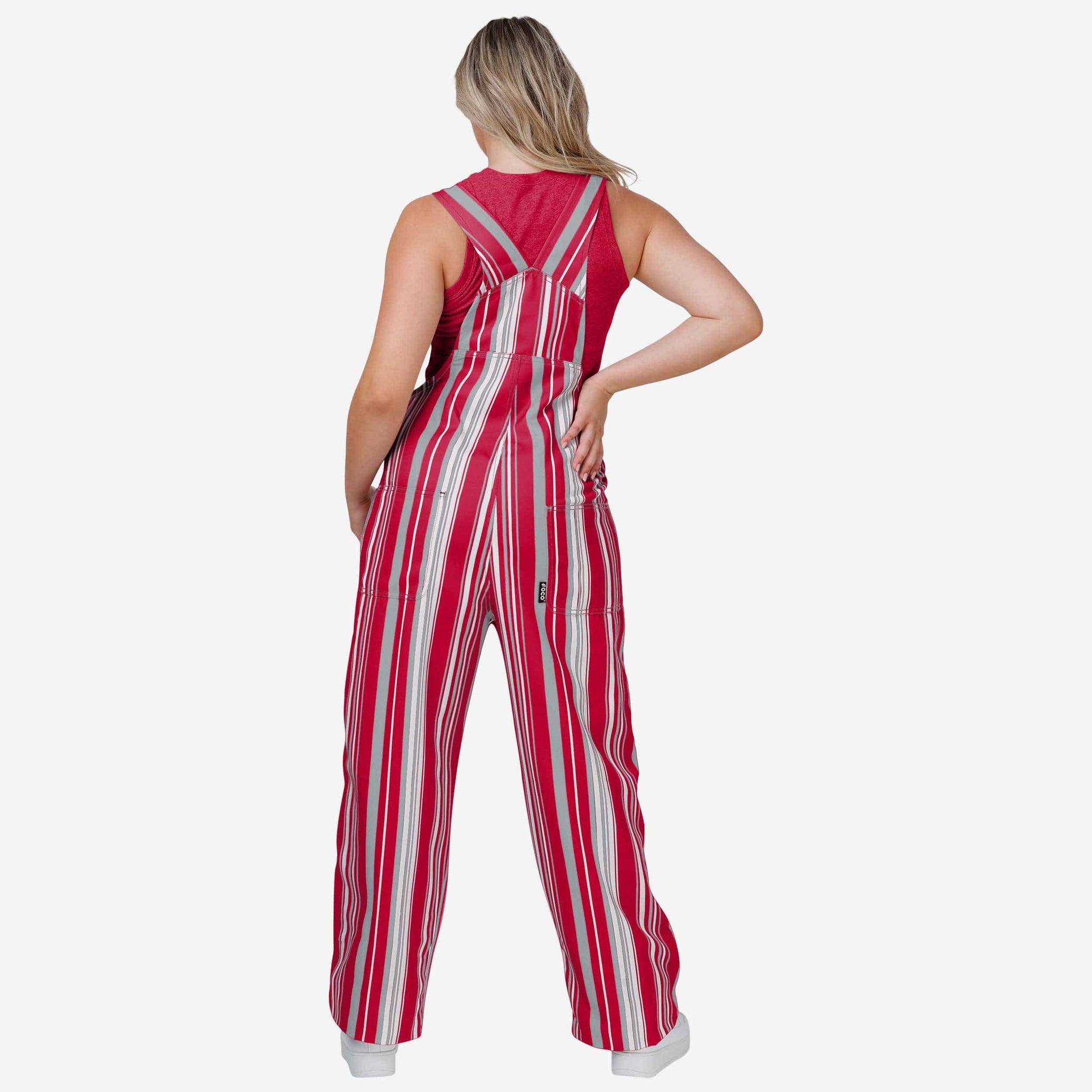 FOCO Buffalo Bills Womens Hyper Stripe Bib Overalls, Size: M