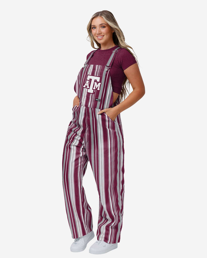 Texas A&M Aggies Womens Hyper Stripe Bib Overalls FOCO XS - FOCO.com