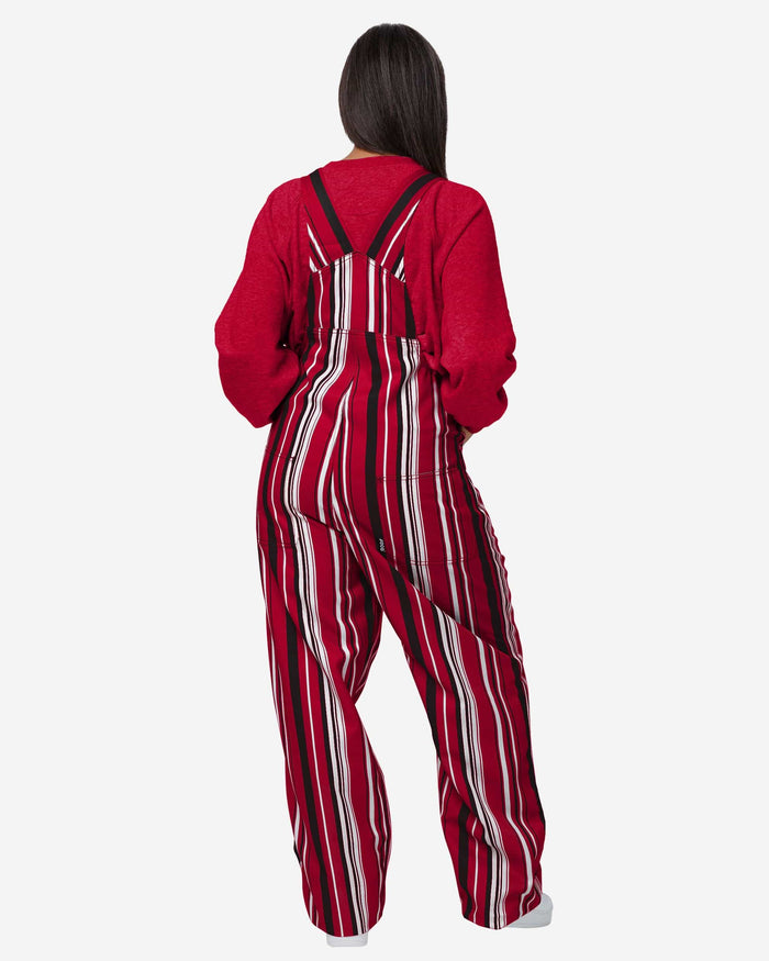 Wisconsin Badgers Womens Hyper Stripe Bib Overalls FOCO - FOCO.com