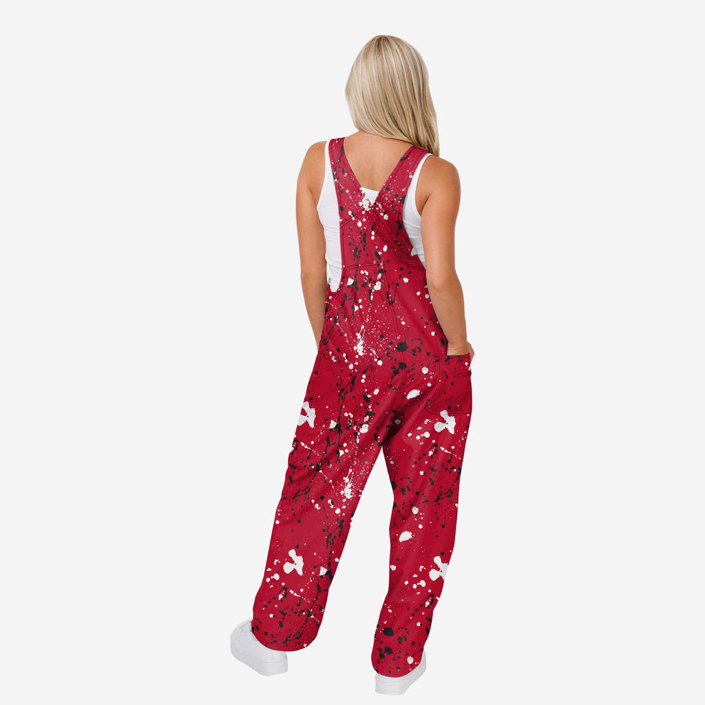 Georgia Bulldogs Womens Paint Splatter Bib Overalls FOCO