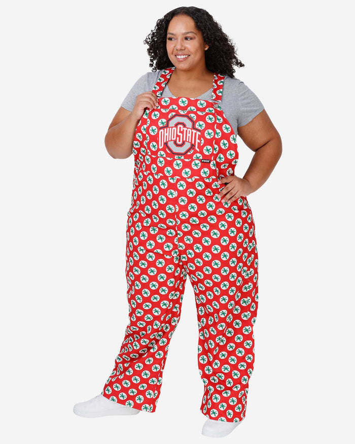 Ohio State Buckeyes Womens Leaf Thematic Bib Overalls FOCO XS - FOCO.com