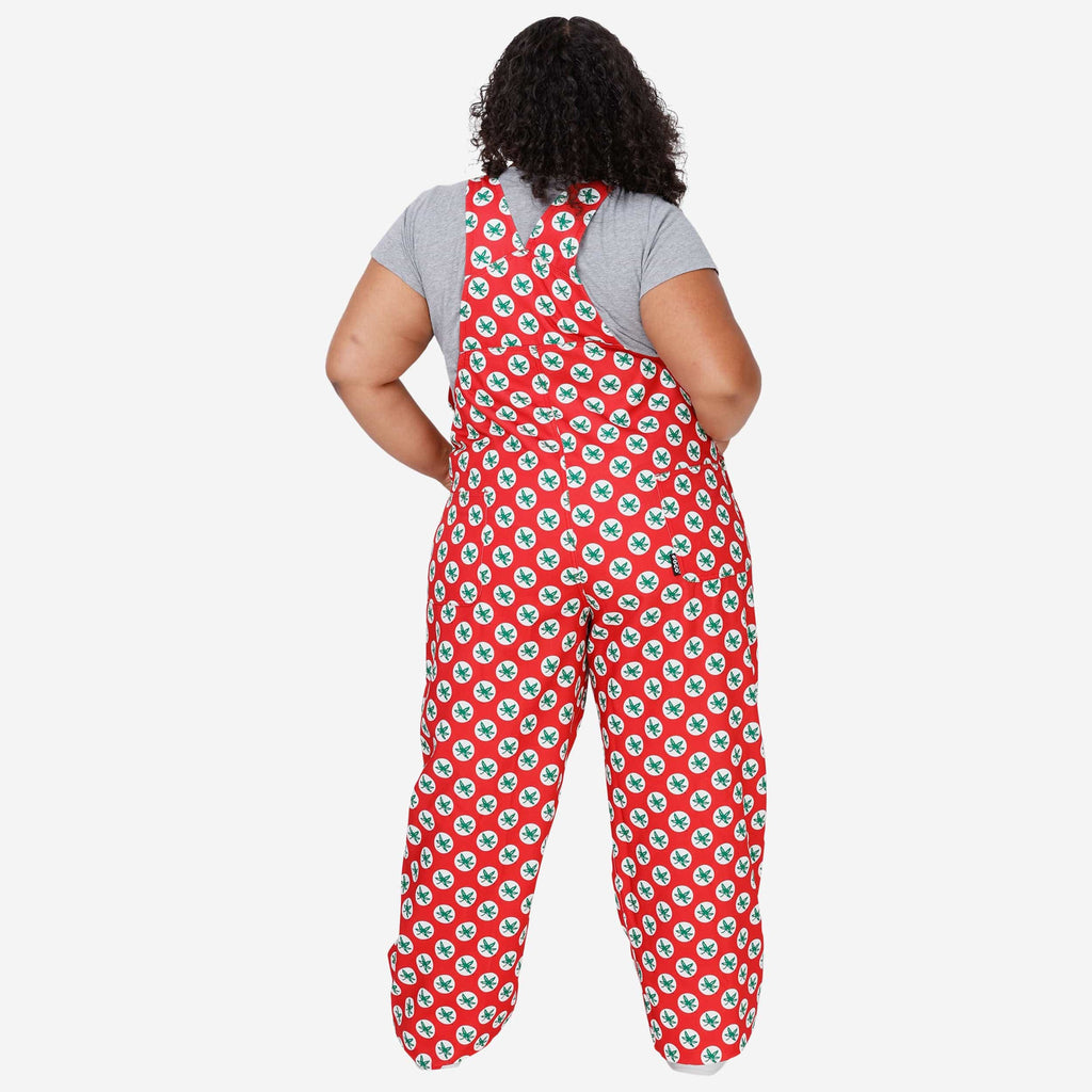 Ohio State Buckeyes Womens Leaf Thematic Bib Overalls FOCO