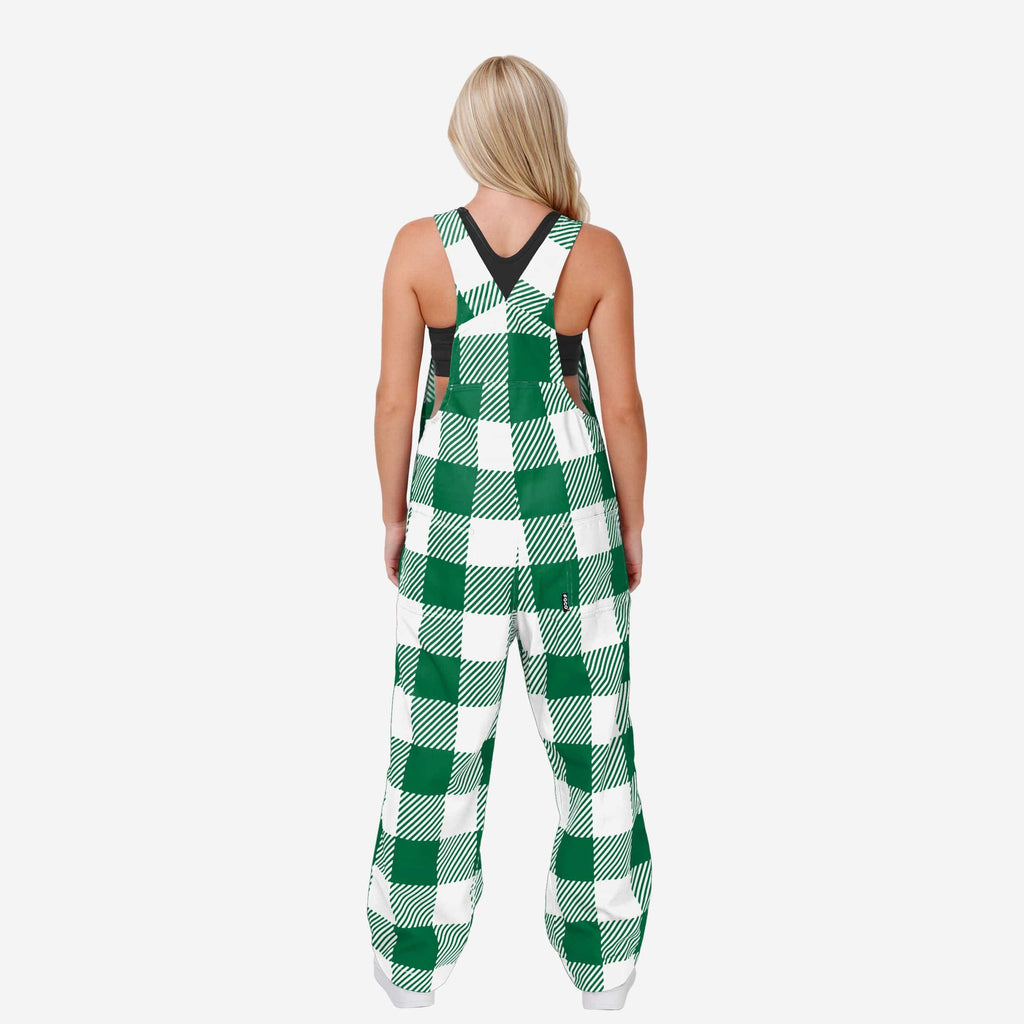 Philadelphia Eagles Kelly Green Womens Plaid Bib Overalls FOCO