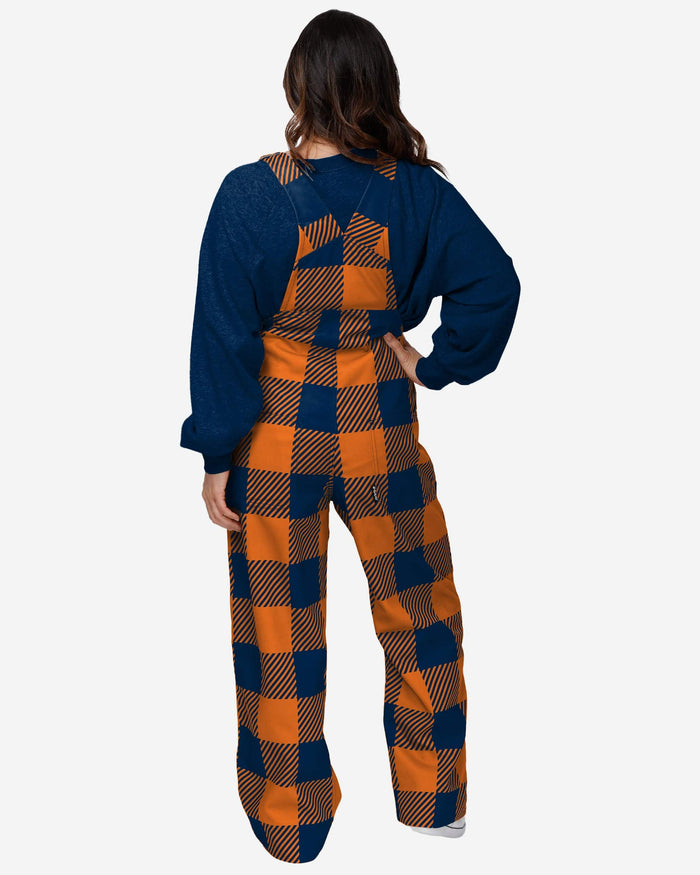 FOCO Chicago Bears Womens Plaid Bib Overalls, Size: M