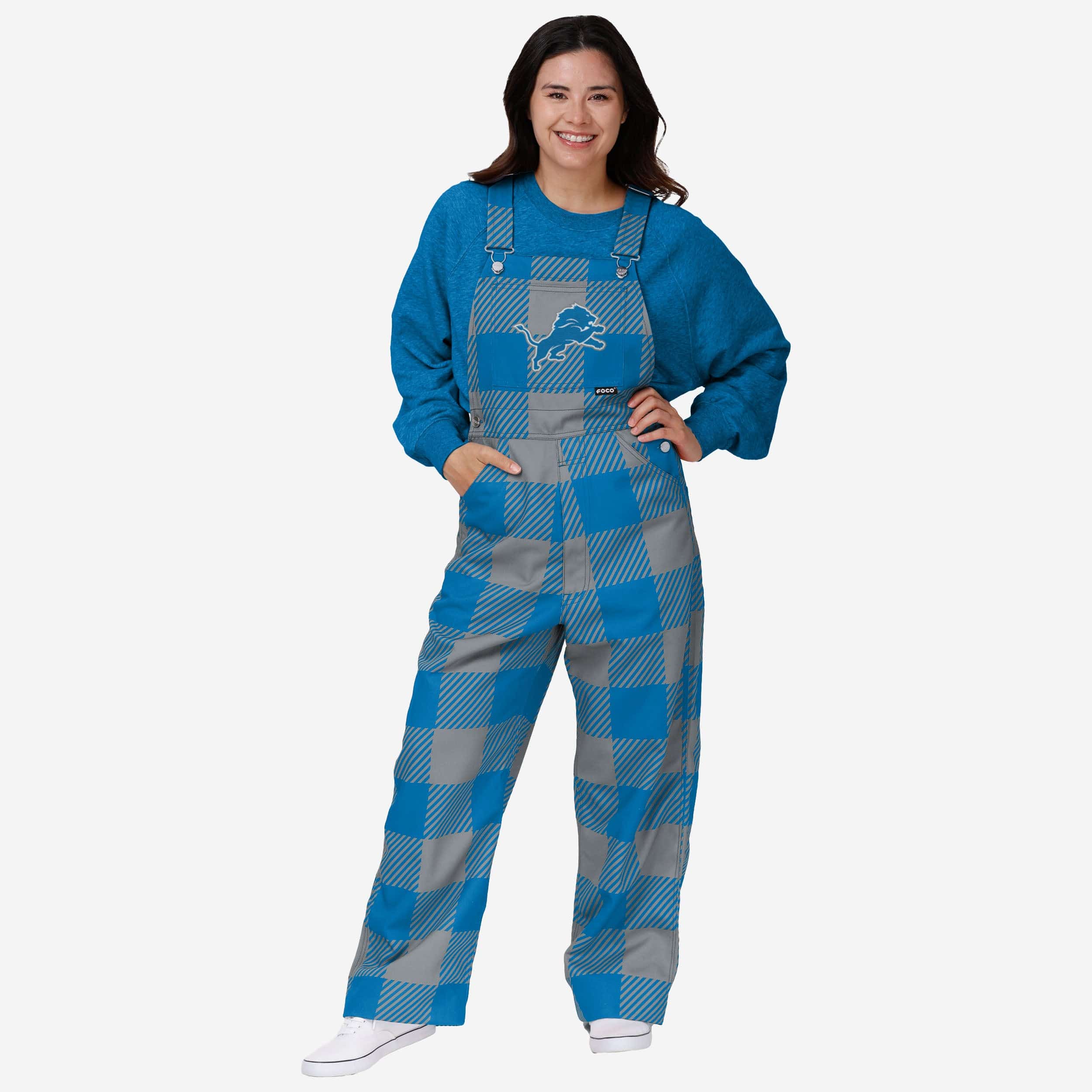 Football Fan Shop Officially Licensed NFL Detroit Lions Ladies Gather Nightshirt - Blue