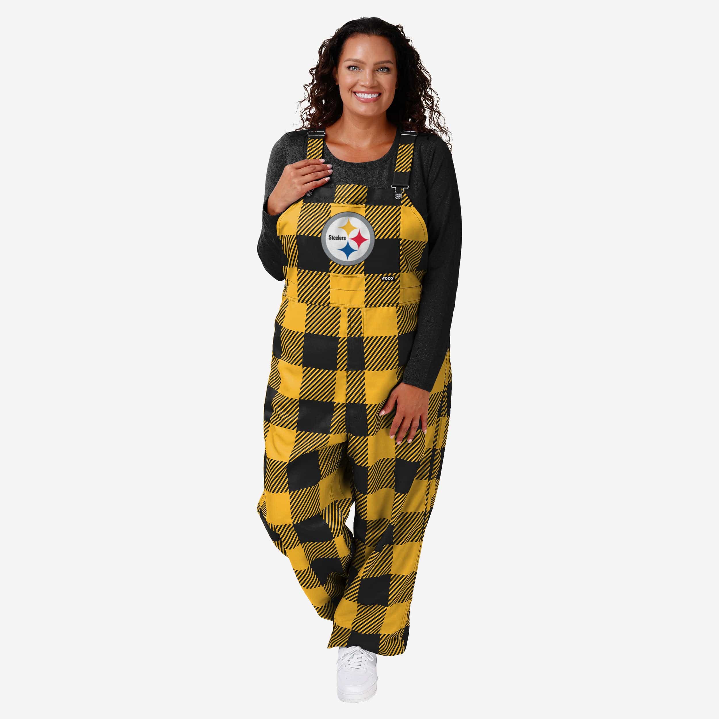 Pittsburgh Steelers Mens Plaid Bib Overalls in 2023