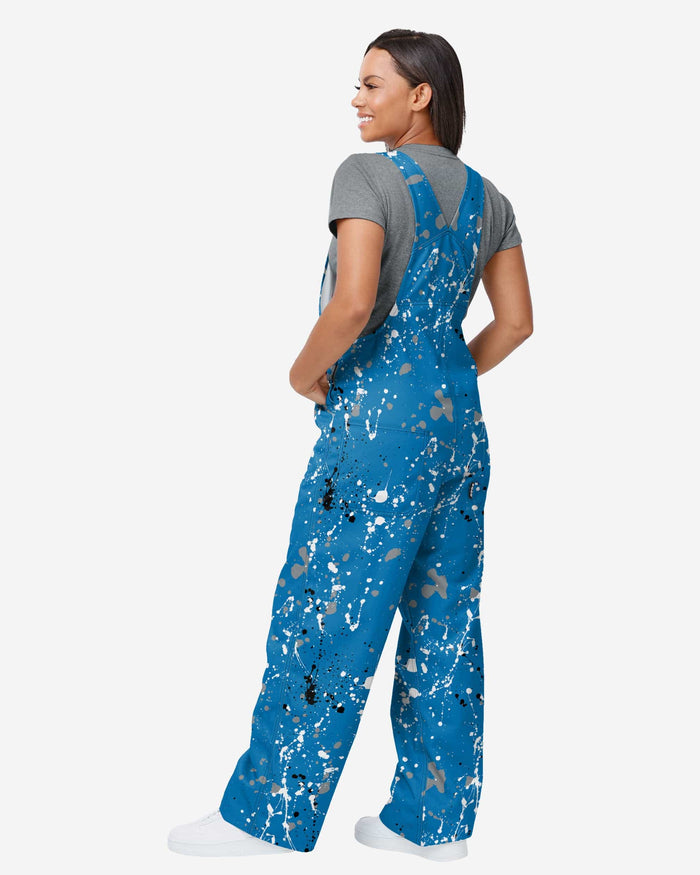 Detroit Lions Womens Paint Splatter Bib Overalls FOCO - FOCO.com