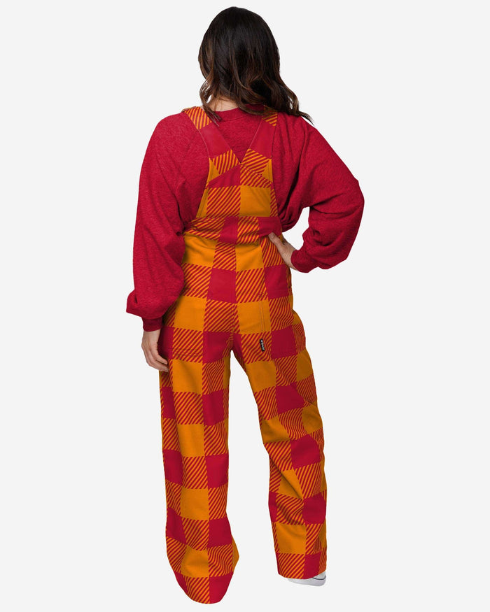 Tampa Bay Buccaneers Womens Creamsicle Plaid Thematic Bib Overalls FOCO - FOCO.com