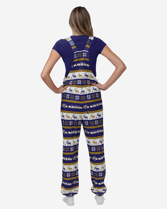 Baltimore Ravens Womens Ugly Home Gating Bib Overalls FOCO - FOCO.com