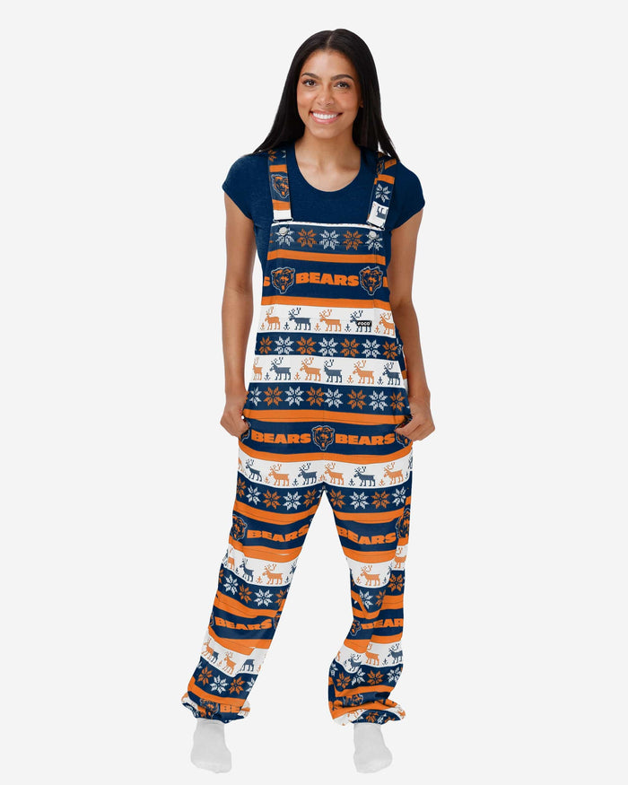 Chicago Bears Womens Ugly Home Gating Bib Overalls FOCO XS - FOCO.com