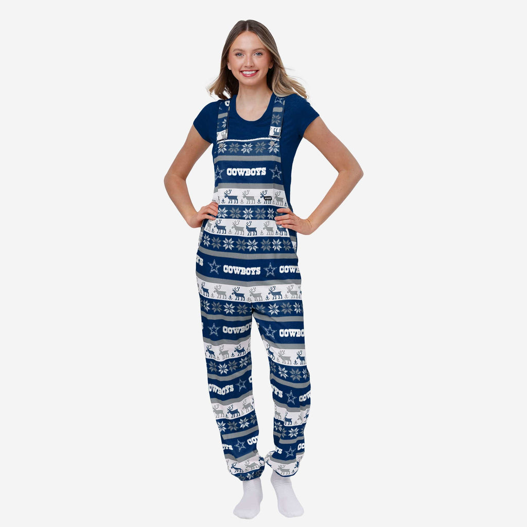 Dallas Cowboys Womens Ugly Home Gating Bib Overalls FOCO XS - FOCO.com