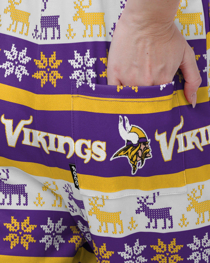 Minnesota Vikings Womens Ugly Home Gating Bib Overalls FOCO - FOCO.com