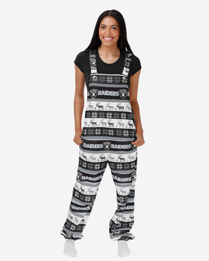 Las Vegas Raiders Womens Ugly Home Gating Bib Overalls FOCO XS - FOCO.com