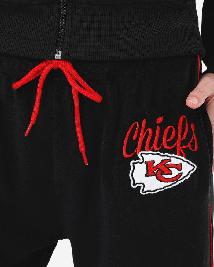 Kansas City Chiefs Womens Black Velour Pants FOCO - FOCO.com