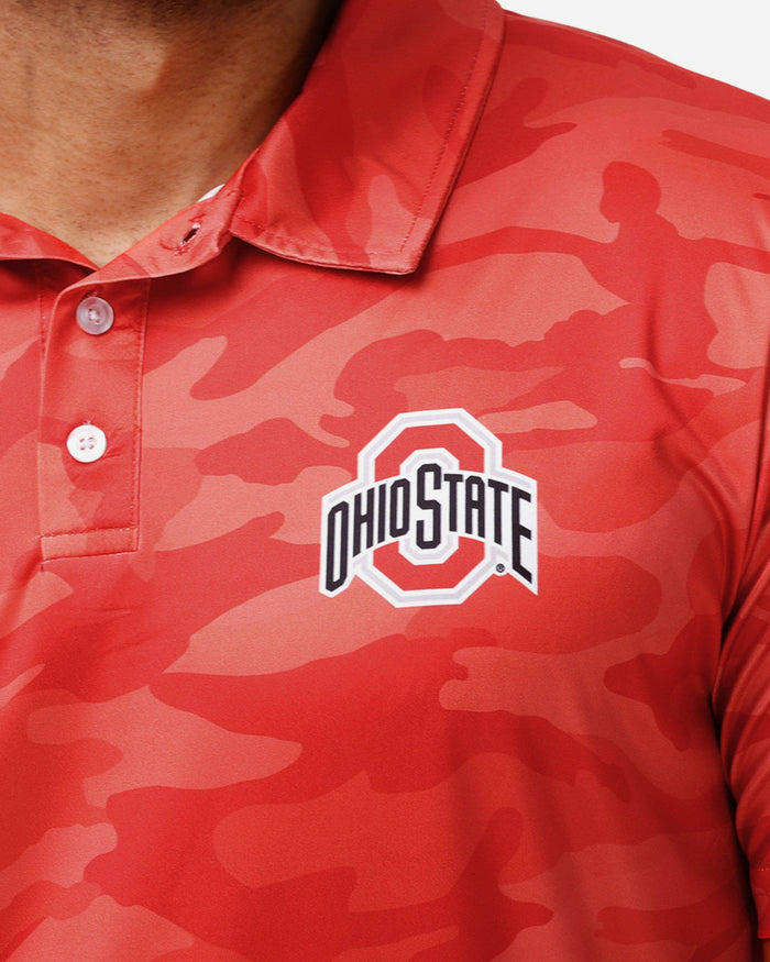 Ohio State Buckeyes Color Camo Polyester Polo FOCO - FOCO.com