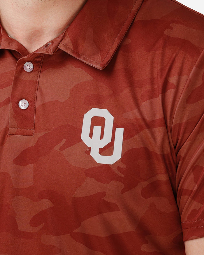 Oklahoma Sooners Color Camo Polyester Polo FOCO - FOCO.com