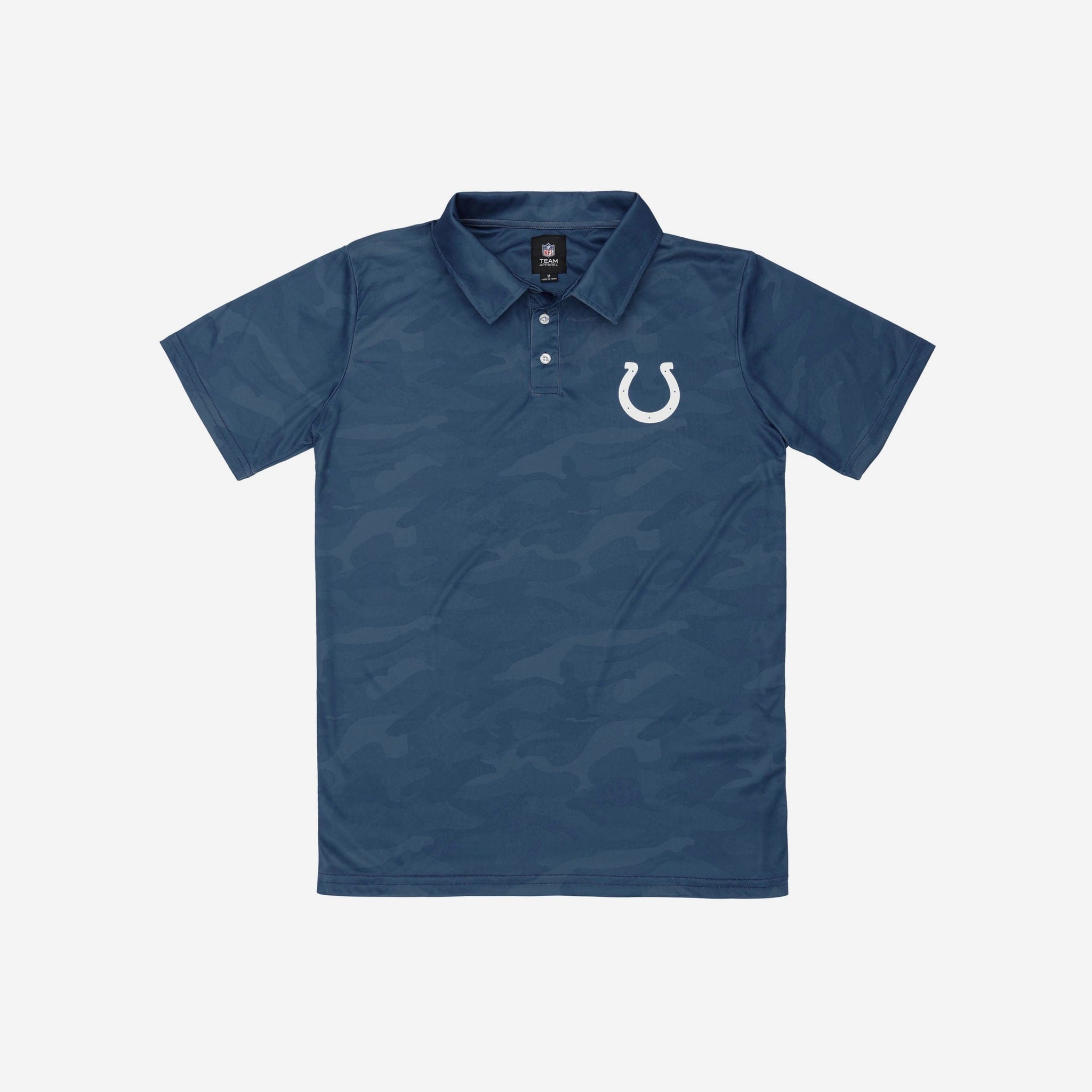 FOCO Indianapolis Colts Striped Polyester Polo, Mens Size: M