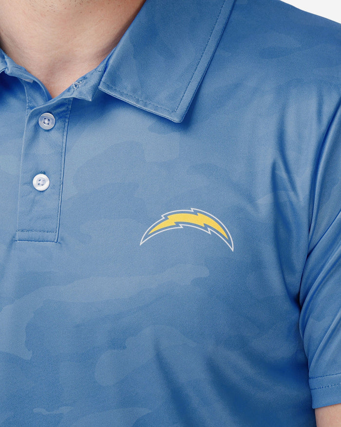 Los Angeles Chargers Color Camo Polyester Polo FOCO - FOCO.com