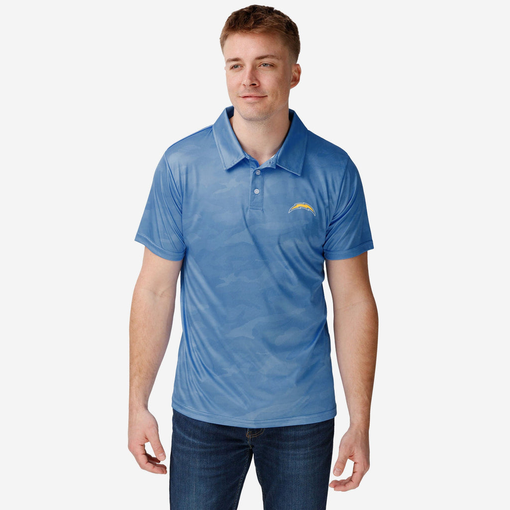 Los Angeles Chargers Color Camo Polyester Polo FOCO S - FOCO.com