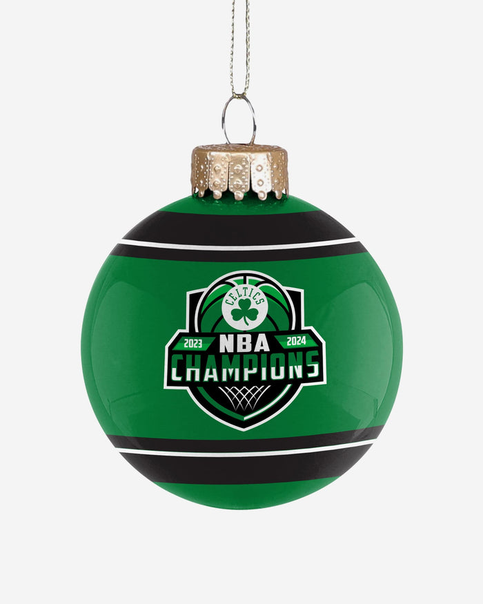 Boston Celtics 2024 NBA Champions Glass Ball Ornament FOCO - FOCO.com