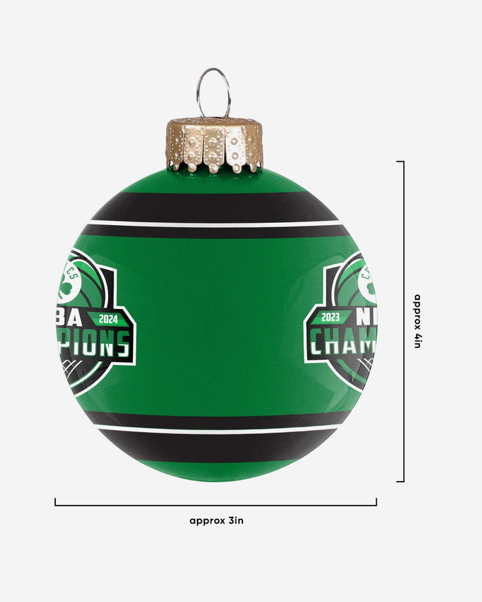 Boston Celtics 2024 NBA Champions Glass Ball Ornament FOCO - FOCO.com